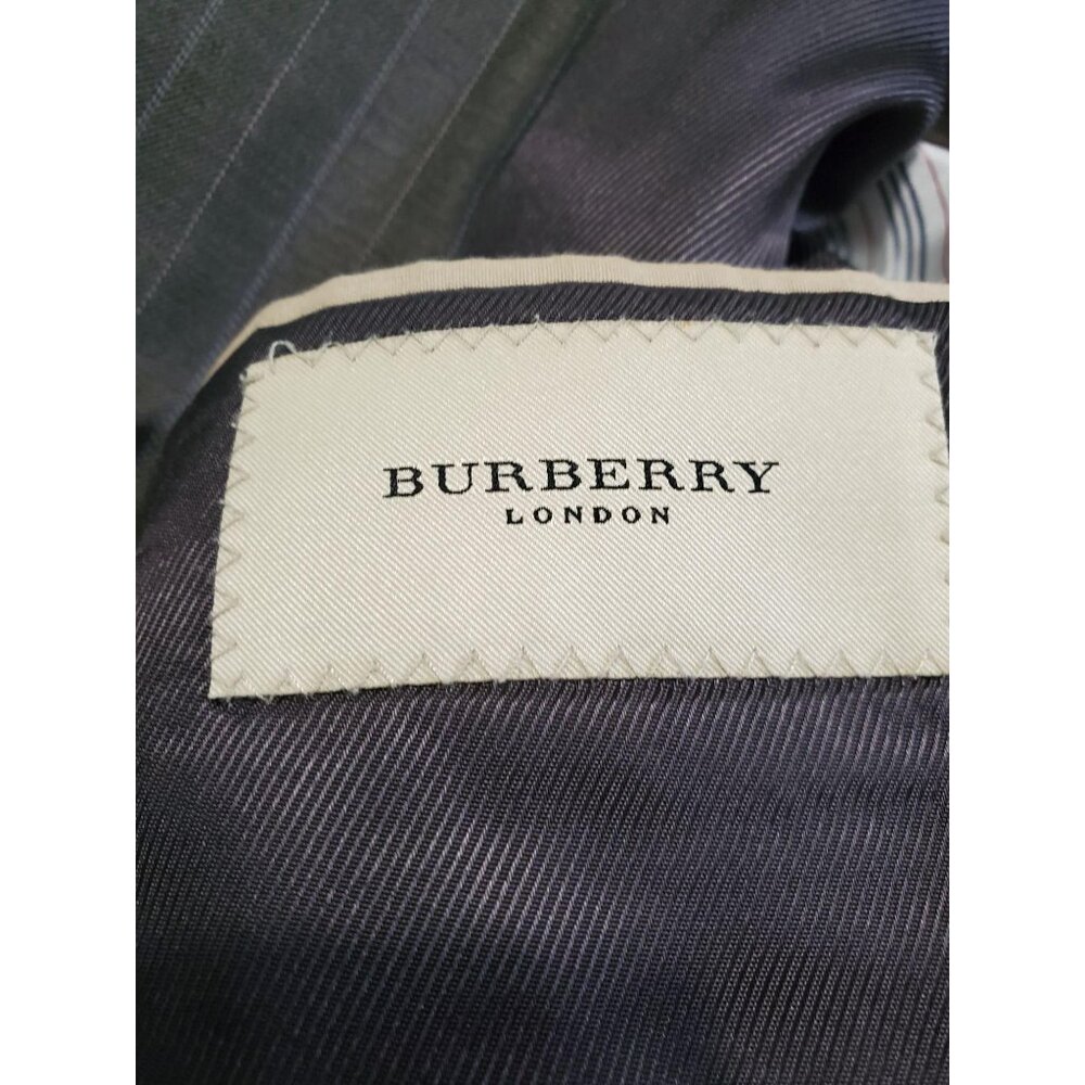 Burberry London Men's Gray Pinstriped 100% WOOL Blazer Size 40 SHT 595 - Picture 5 of 10